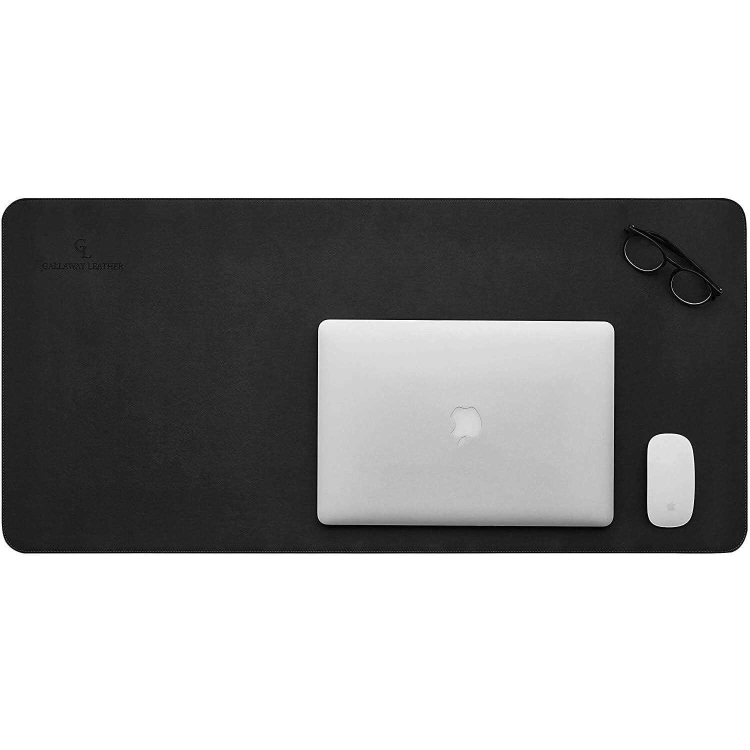 Gallaway Leather Mat Office Desk Pad Large 36 x 17 Dark Brown Desk Mats on Top of Desks - Image 3