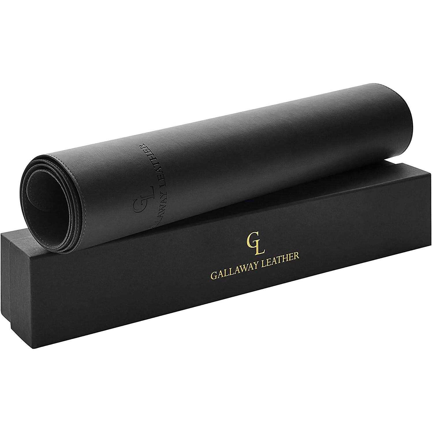 Gallaway Leather Mat Office Desk Pad Large 36 x 17 Dark Brown Desk Mats on Top of Desks - Image 5