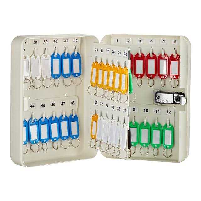 AdirOffice 48-Key Steel Secure Key Cabinet with Combination Lock - Image 3