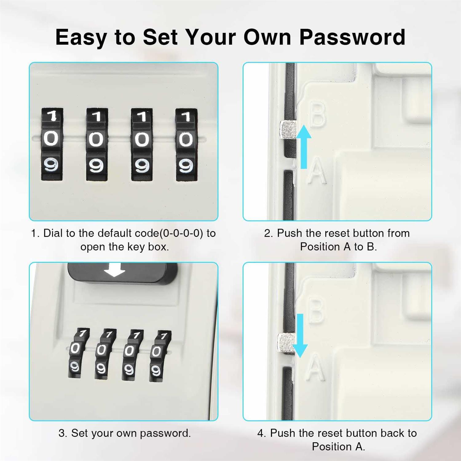 Key Lock Box for Outside Lock Box for House Keys Key Lockbox for Key Storage Outdoor - Image 3