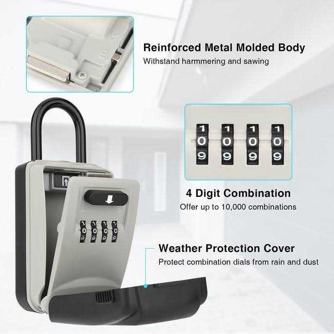 Key Lock Box for Outside Lock Box for House Keys Key Lockbox for Key Storage Outdoor - Image 5
