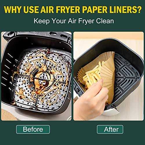Air Fryer Disposable Paper Liners Square Non-Stick Parchment Paper Air Fryer Accessories - Image 3
