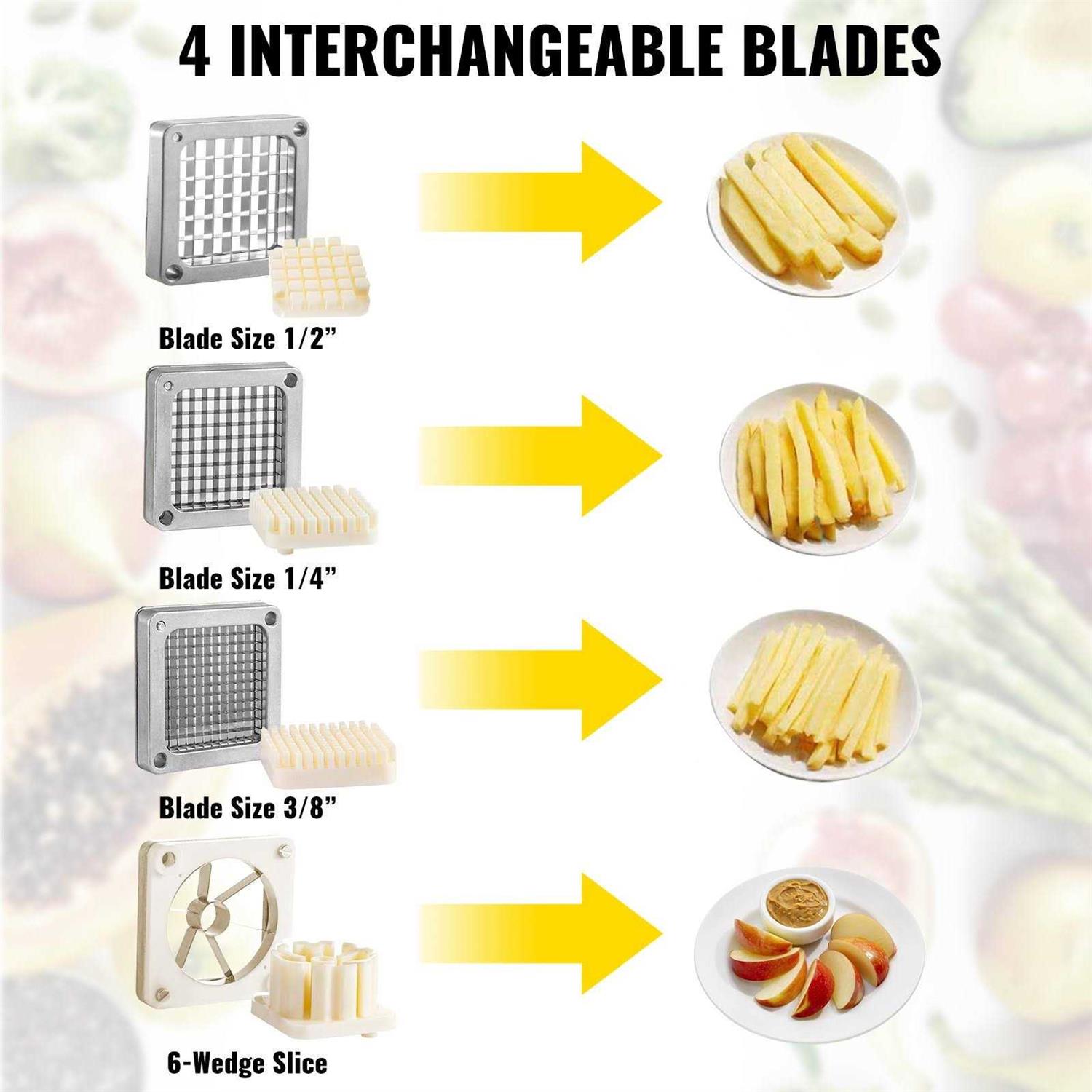 VEVOR Commercial Chopper Commercial Vegetable Chopper w/ 4 Blades Fruits Dicer - Image 4