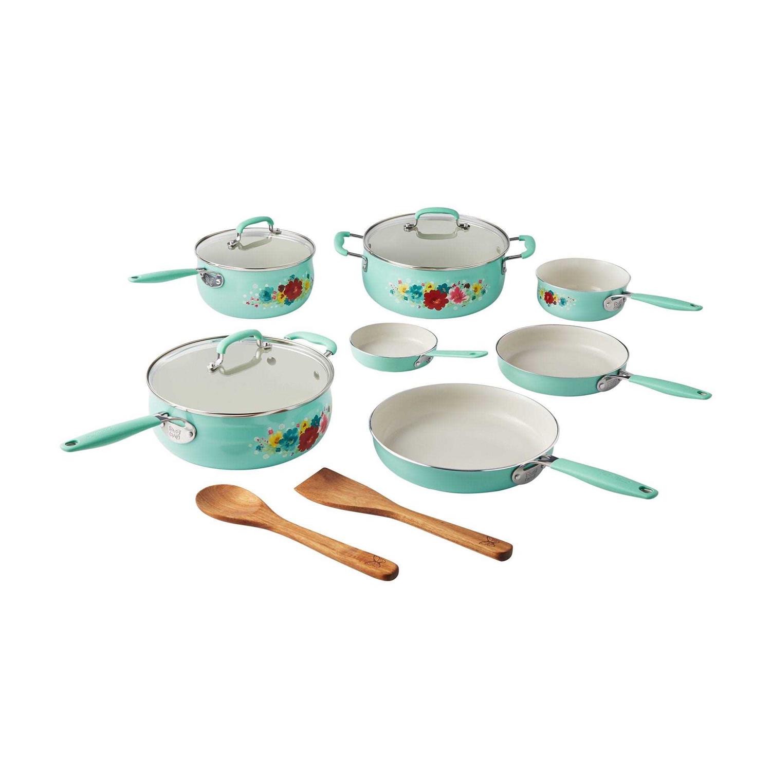 The Pioneer Woman Classic Ceramic Breezy Blossom Cookware Set - Image 4