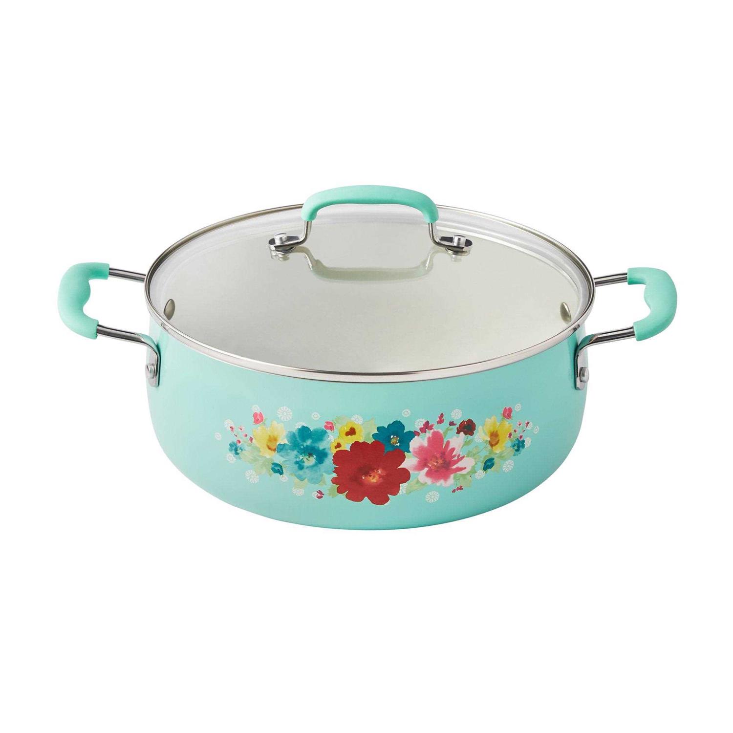The Pioneer Woman Classic Ceramic Breezy Blossom Cookware Set - Image 5