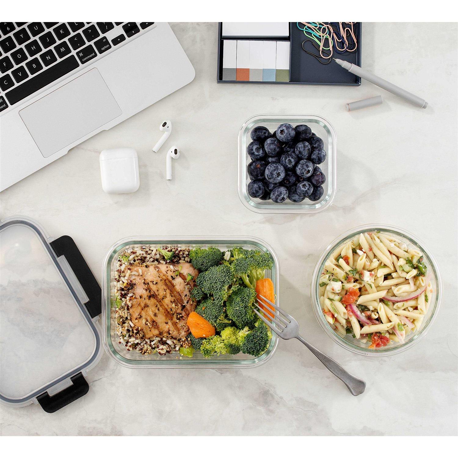 JoyJolt JoyFul 24-Piece Glass Storage Containers with Leakproof Lids Set - Image 5