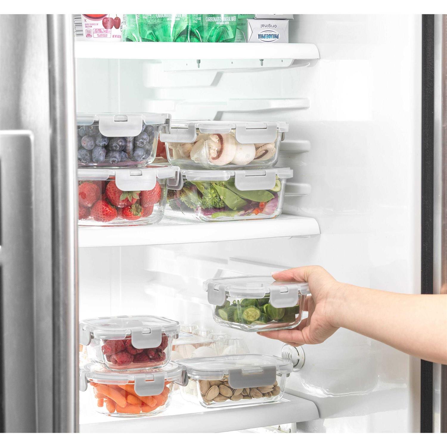 JoyJolt JoyFul 24-Piece Glass Storage Containers with Leakproof Lids Set - Image 3