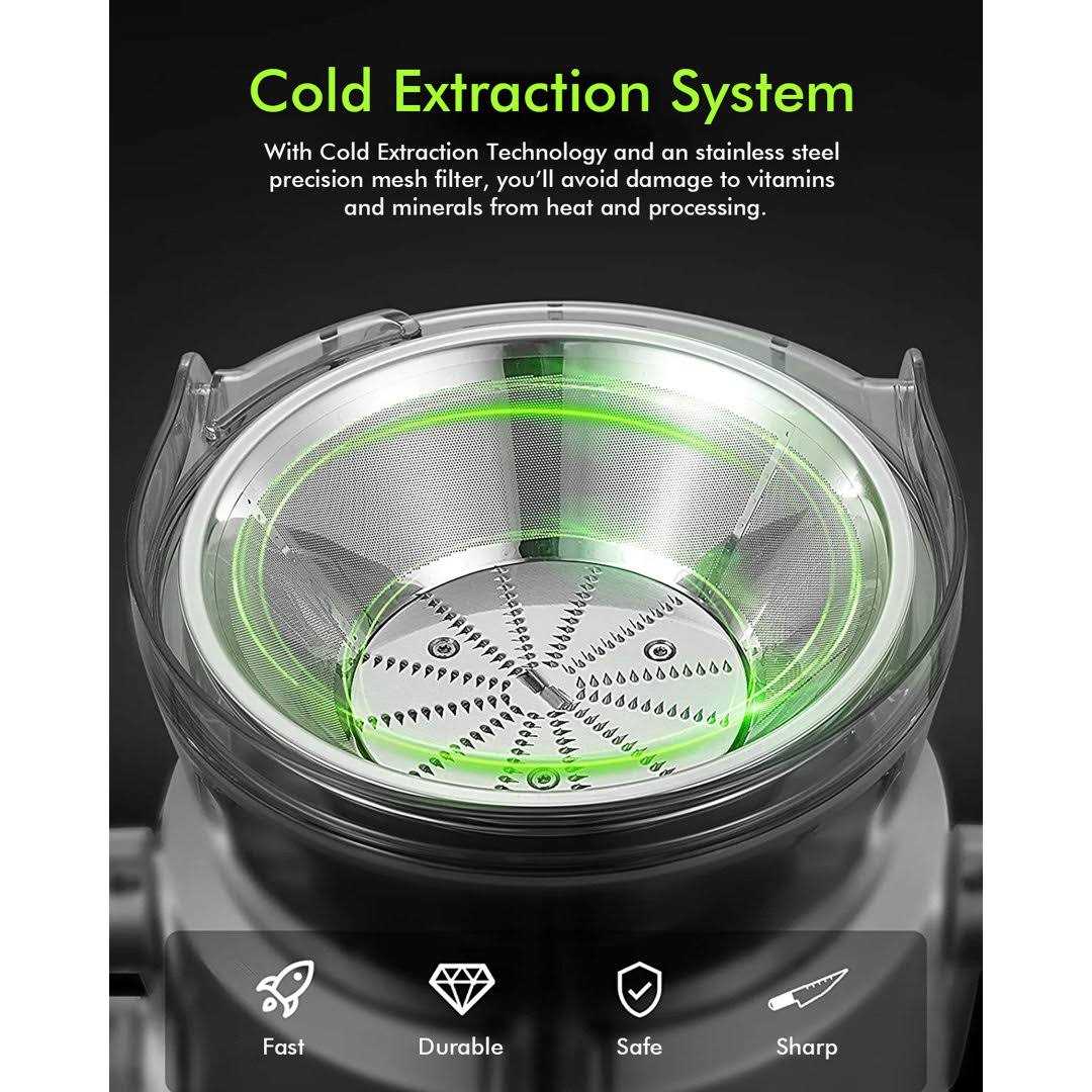 Juicer SiFENE 500w Big Mouth Centrifugal Juicer, Juice Vegetable and Fruit 3-Speed - Image 5