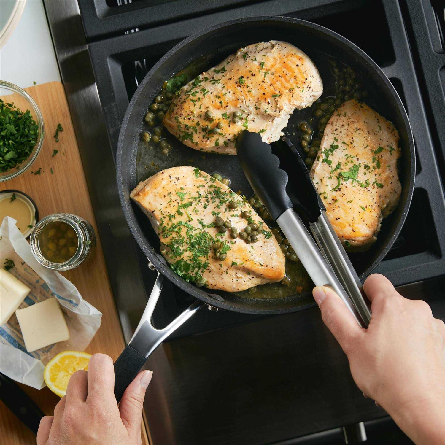 KitchenAid Hard Anodized Nonstick Sauté Pan with Lid - Image 5