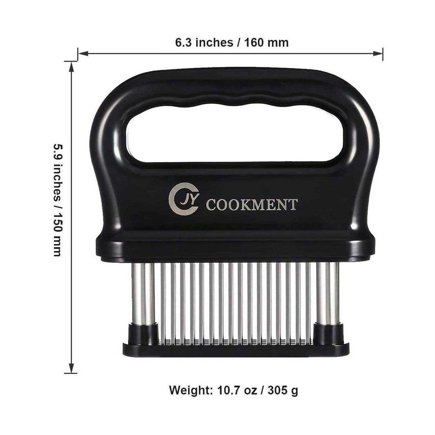 Jy Cookment Meat Tenderizer with 48 Stainless Steel Ultra Sharp Needle Blades - Image 4