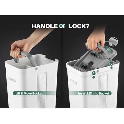 JOYMOOP Mop and Bucket with Wringer Set Flat Floor Mop and Bucket Microfiber and - Image 3