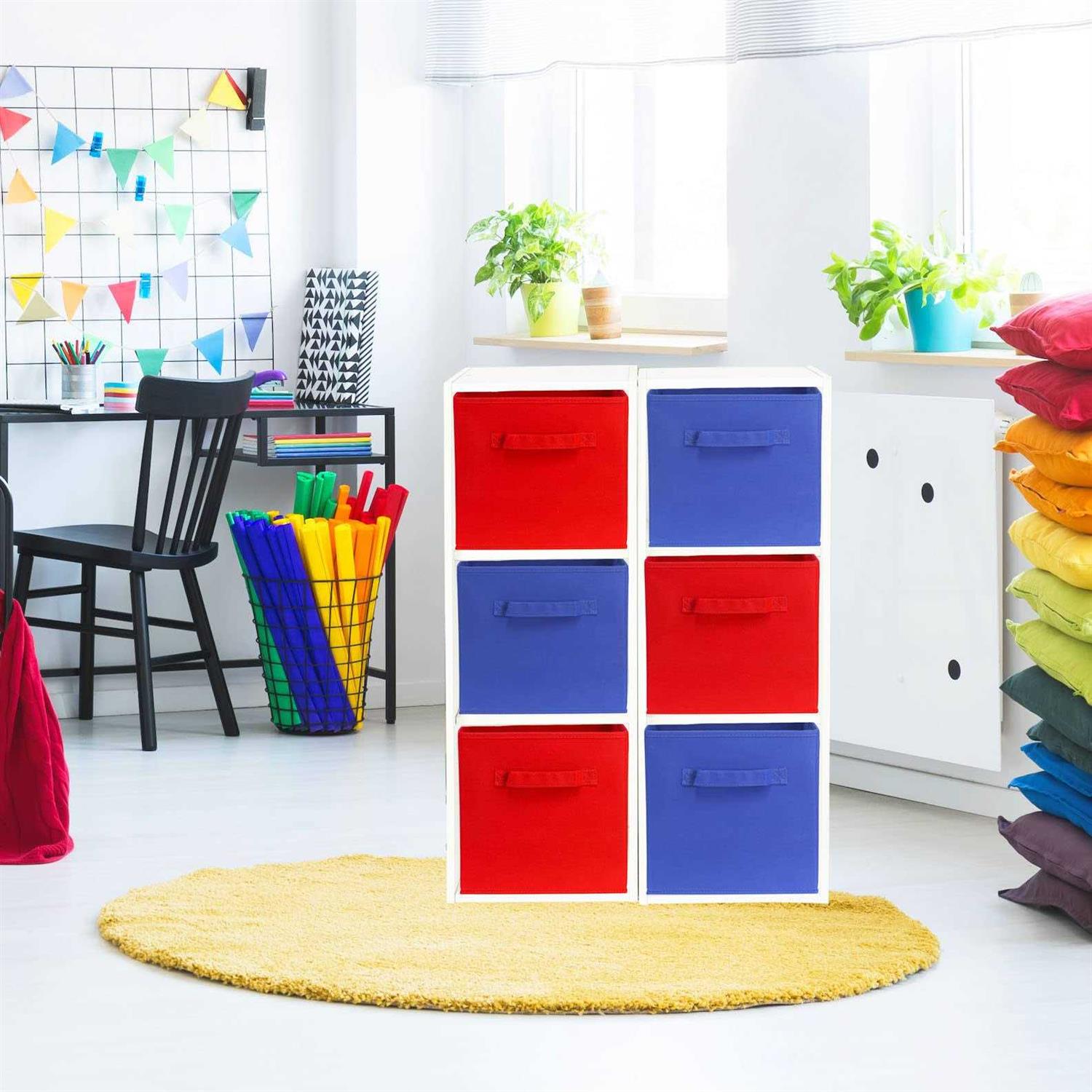 6 Pack SimpleHouseware Foldable Cube Storage Bin - Image 3