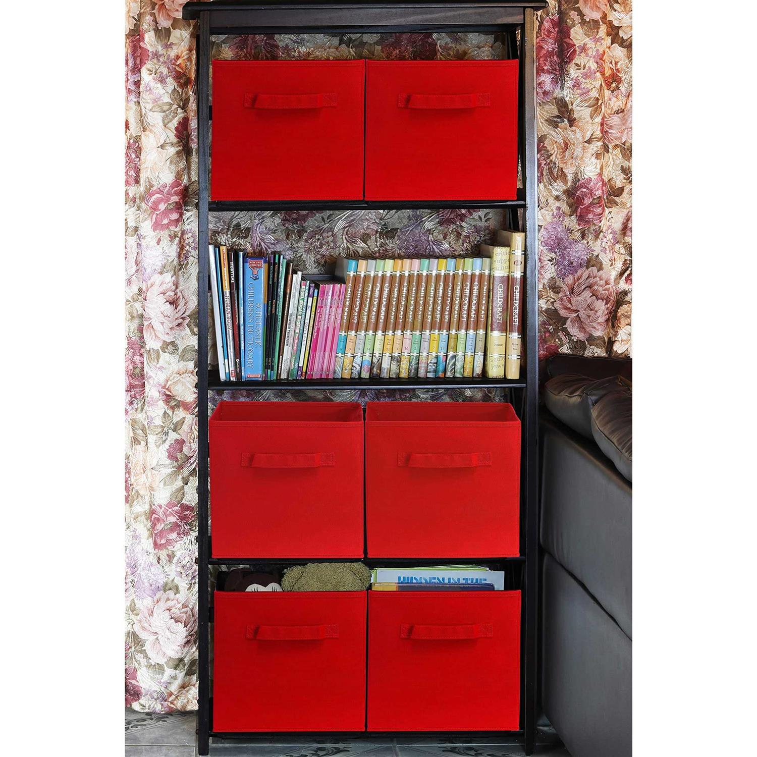 6 Pack SimpleHouseware Foldable Cube Storage Bin - Image 4