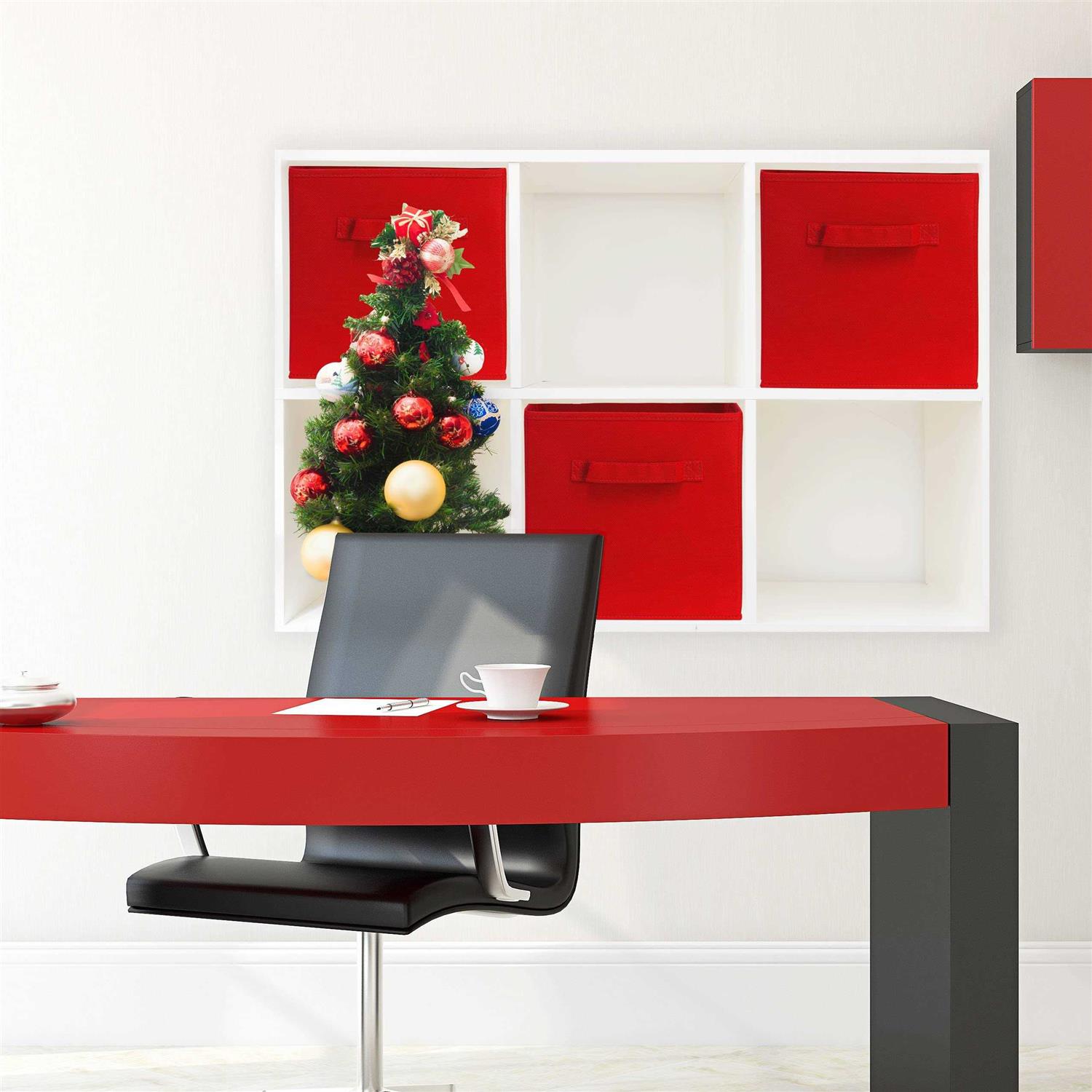 6 Pack SimpleHouseware Foldable Cube Storage Bin - Image 5