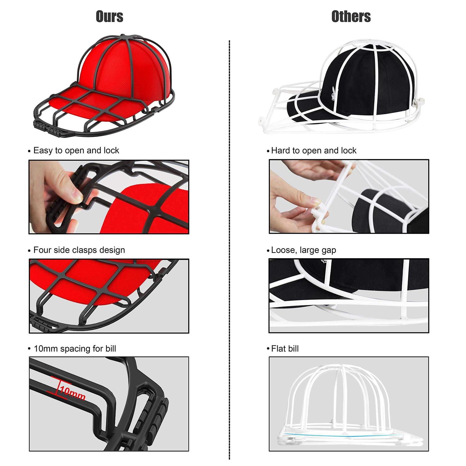 XQXA Hat Washers 1 Pack Baseball Hat Cleaners Cap Washer Fit for AdultKids Hat Washer Frame Cage - Image 5
