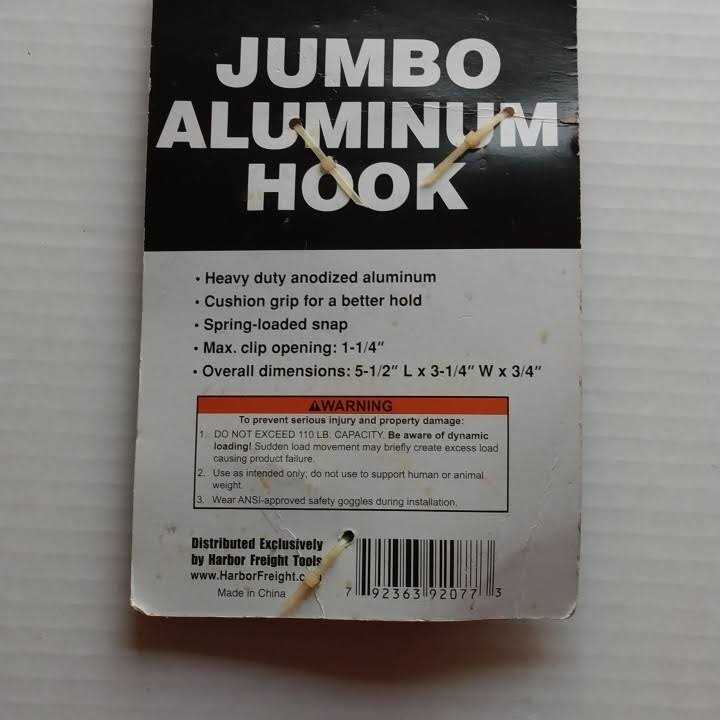 Jumbo Aluminum Hook - Image 3