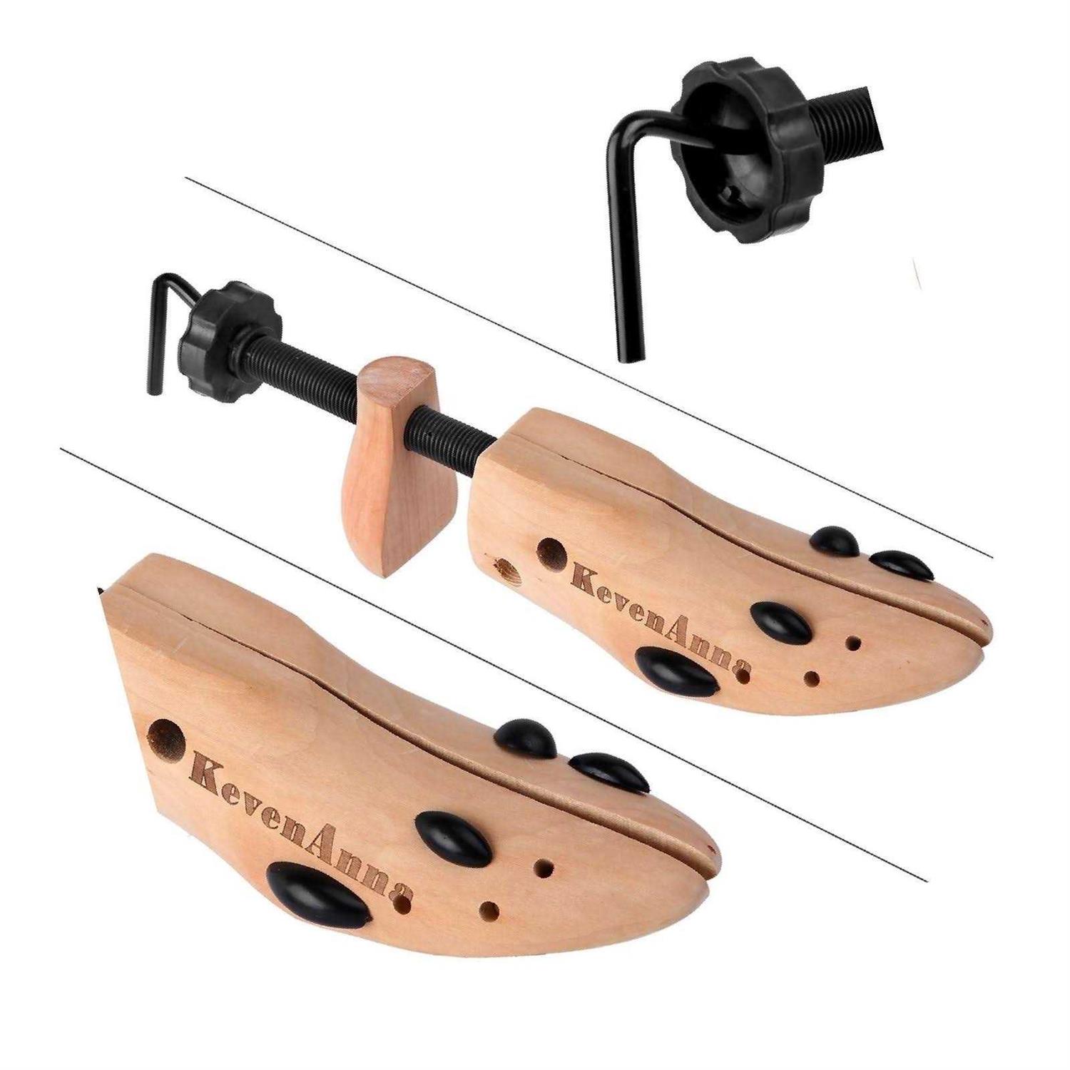 KevenAnna Pair of Premium Professional 2-way Wooden Shoe Trees, Wooden Shoe Stretcher for Men or Women - Image 4