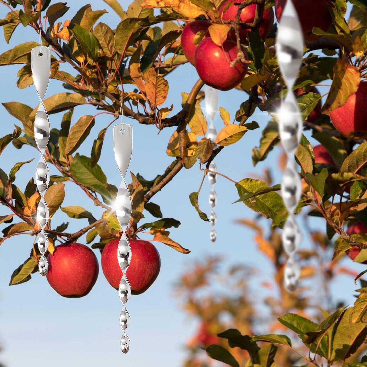 JUNIQUTE Bird Wind Twisting Scare Rods Reflective Ornamental Spiral Device - Image 5