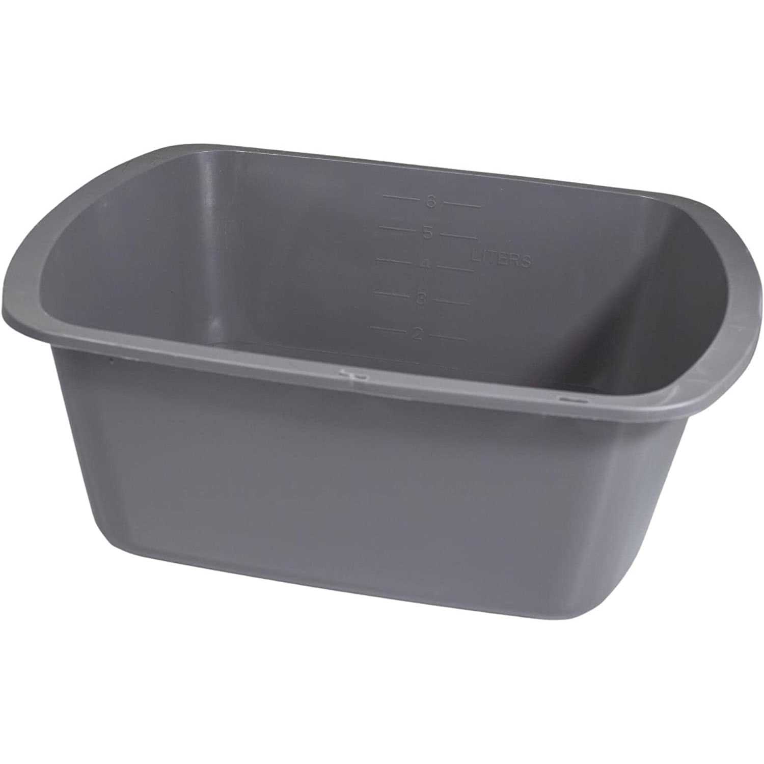 Vakly Wash Basins – Rectangular Plastic Hospital Bedside Soaking Tub Small 7 Quart Graduated Bucket - Image 4