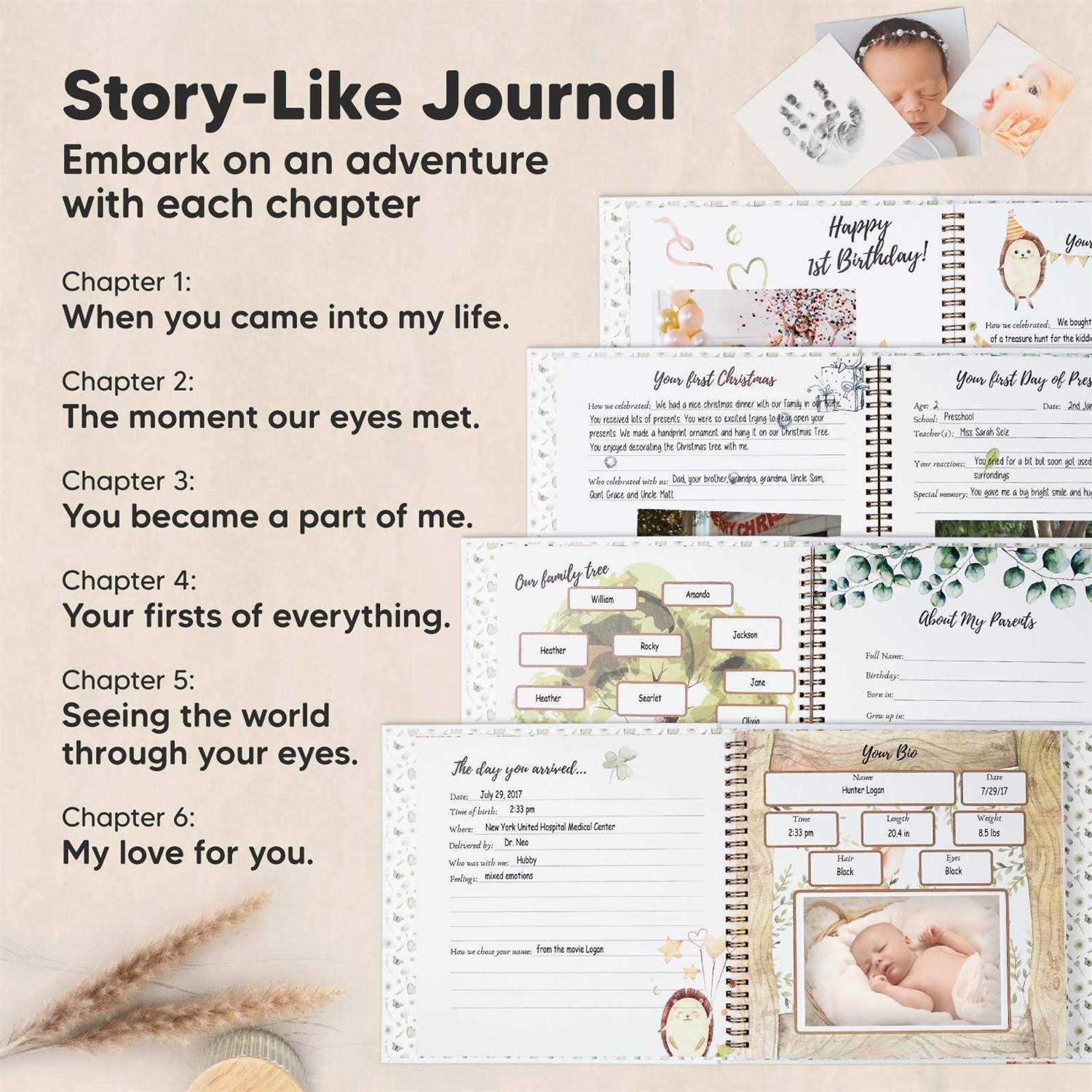 KeaBabies First 5 Years Baby Memory Book Journal - Image 3
