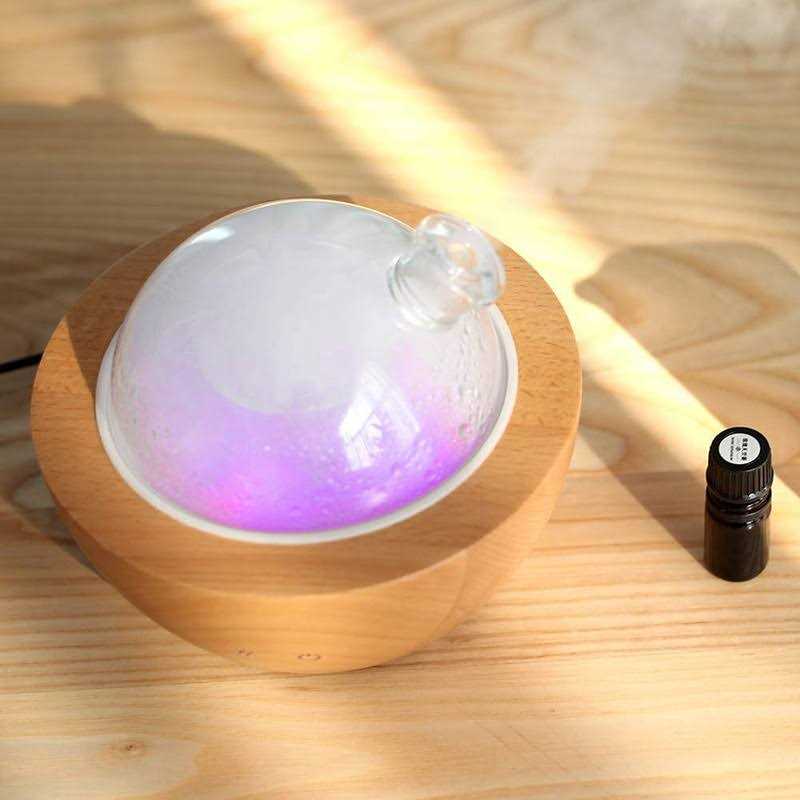 kakoda Glass Aromatherapy Essential Oil Diffuser 200ml natural wood base - Image 3