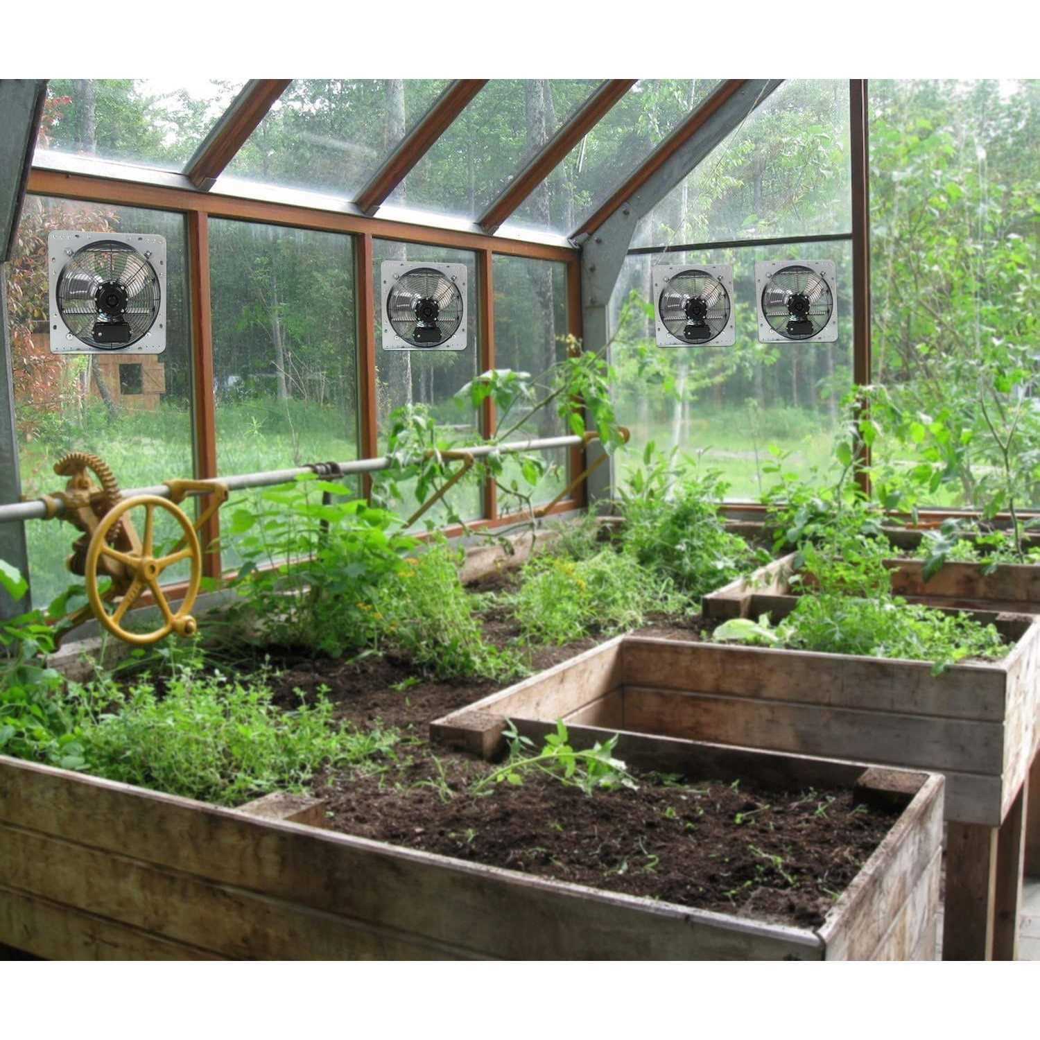 JPOWER 12 Inch Exhaust Fan Wall Mounted,Automatic Aluminum Shutter,Vent Fan High Speed 1800CFM For Garages And Shops,Greenhouse,Attic Ventilation - Image 5