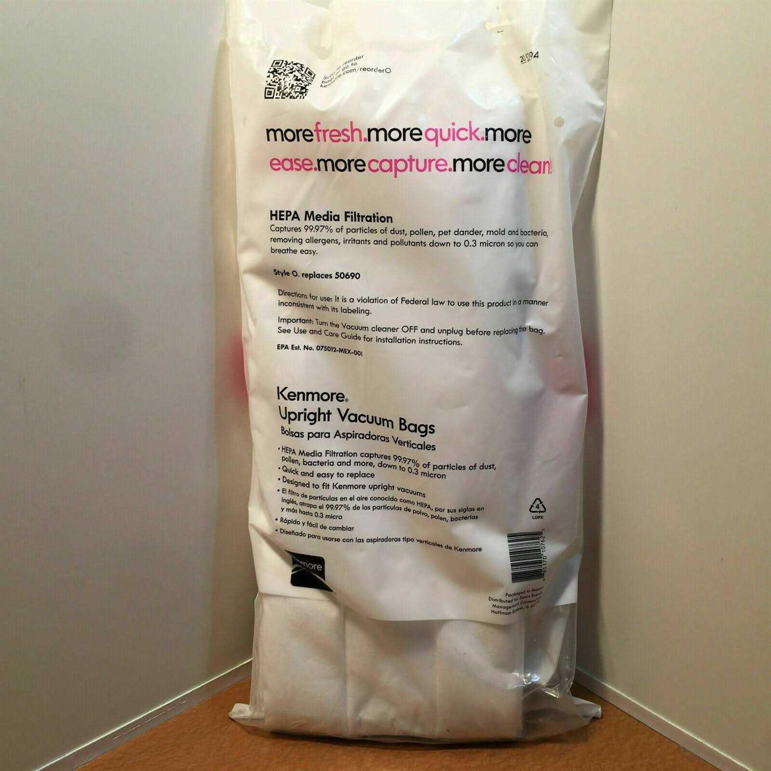 Kenmore 53294 O HEPA Vacuum Bags for Upright - Image 5