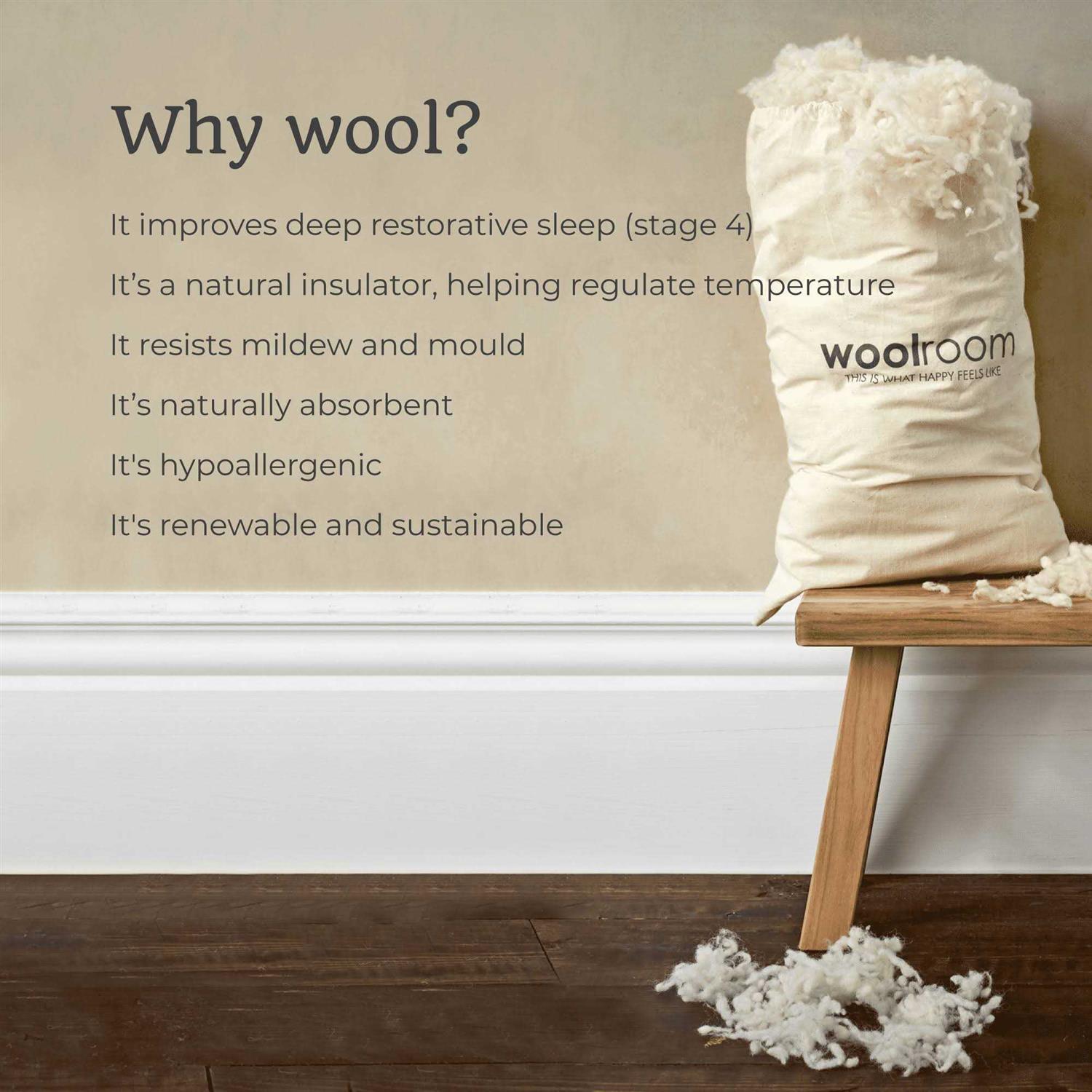 Woolroom Washable Pillow Wool - Image 5