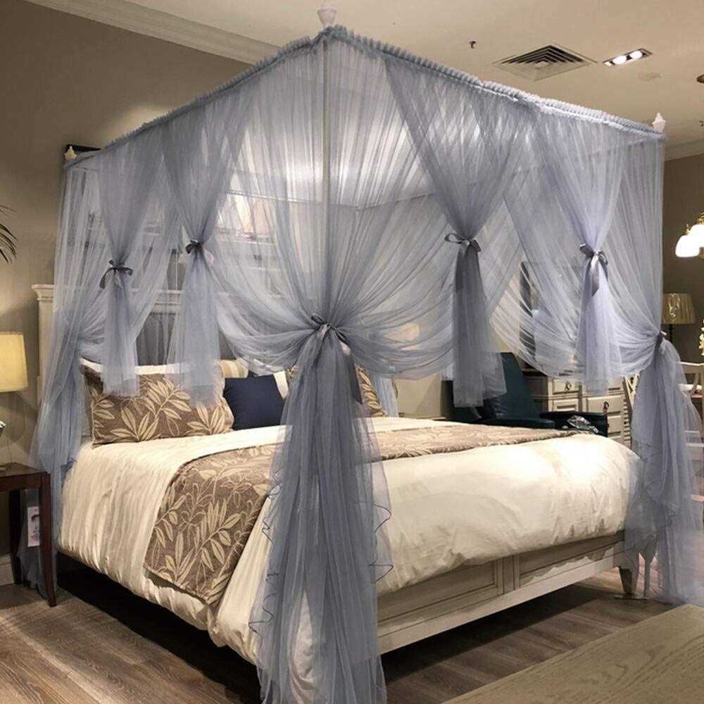 Joyreap 4 Corners Post Canopy Bed Curtain for Girls & Adults - Image 3