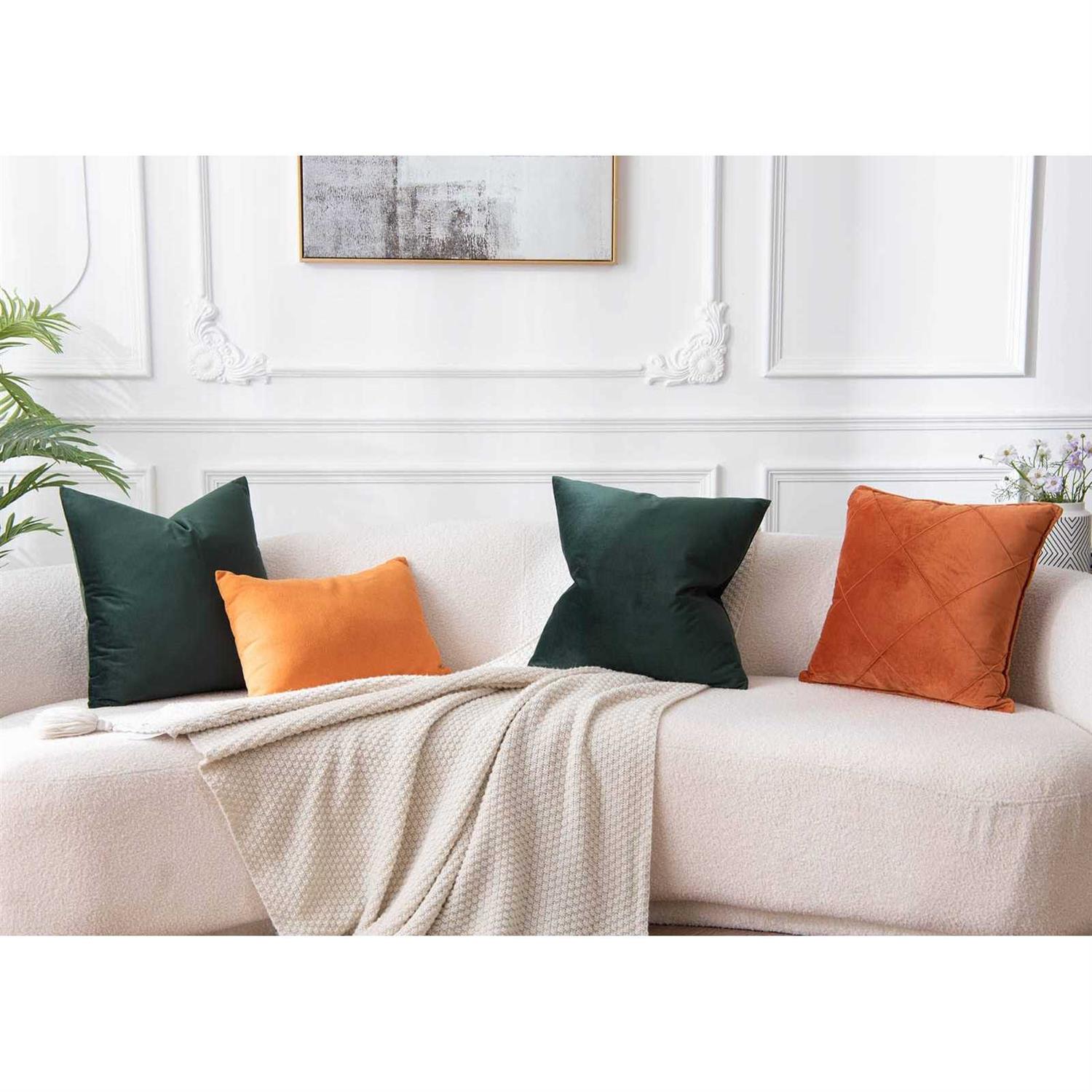 JUSPURBET Soft Velvet Throw Pillow Covers Set of 2,Decorative Solid Cushion Cases for Couch Sofa Bed - Image 4