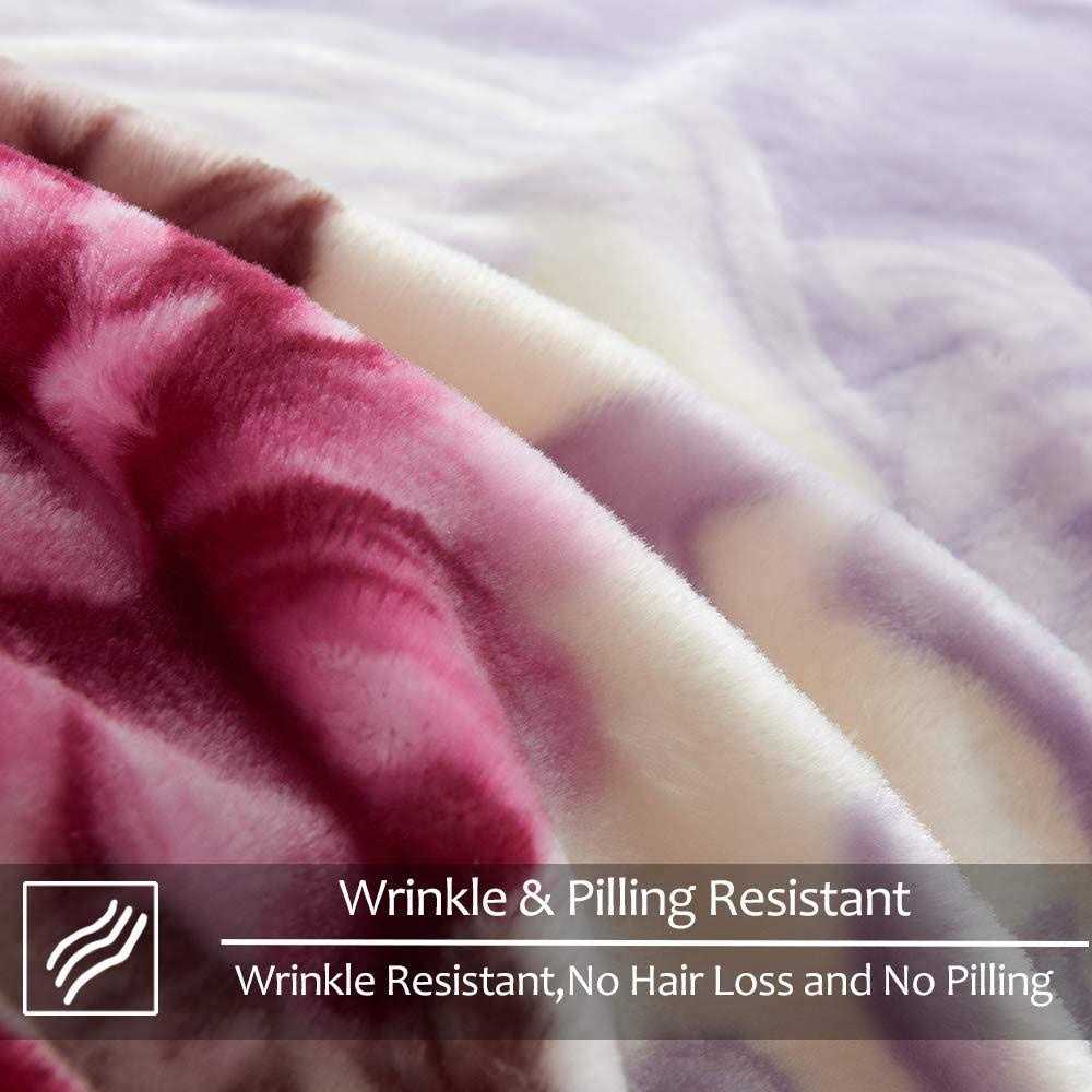 JYK Korean Mink Fleece Plush 2 Ply Reversible Soft Warm Blanket for Autumn Winter - Image 3