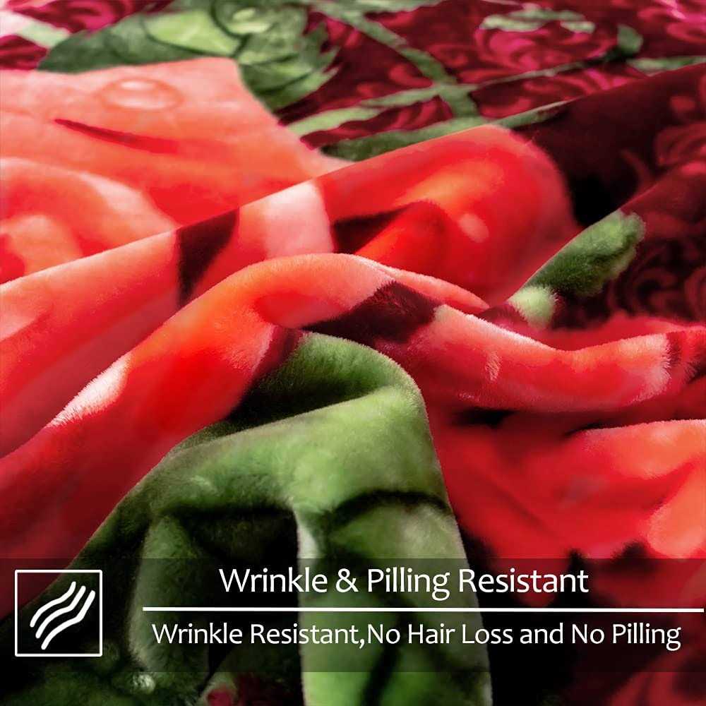 JYK Korean Mink Fleece Plush 2 Ply Reversible Soft Warm Blanket for Autumn Winter - Image 4