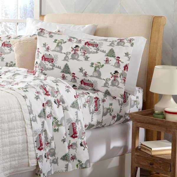 groupon 100% Premium Cotton Flannel 4 Piece Sheet Set Winter - Image 3