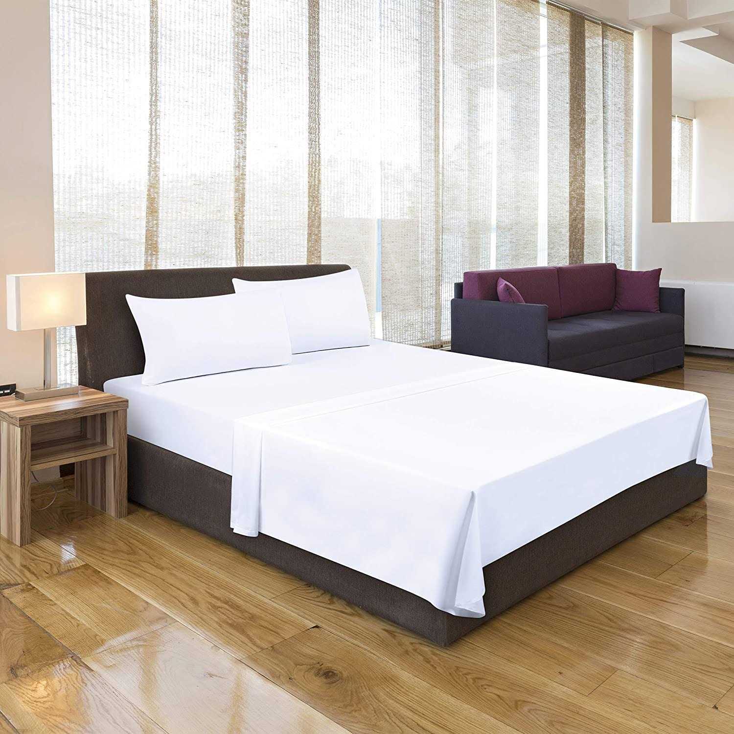 Utopia Bedding Flat Sheet Soft Brushed Microfiber Fabric - Image 3