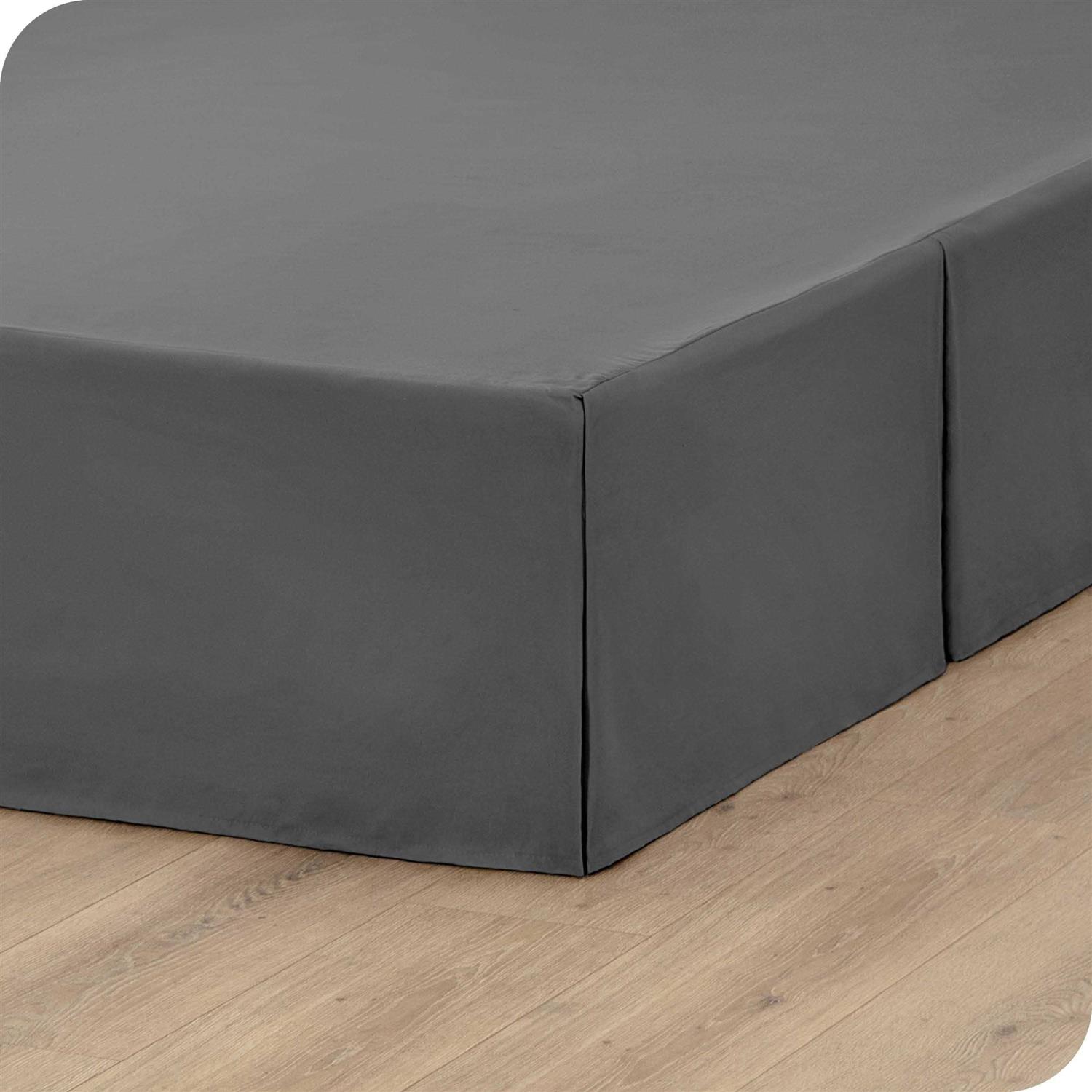 Bare Home Bed Skirt Microfiber Pleated - Image 5