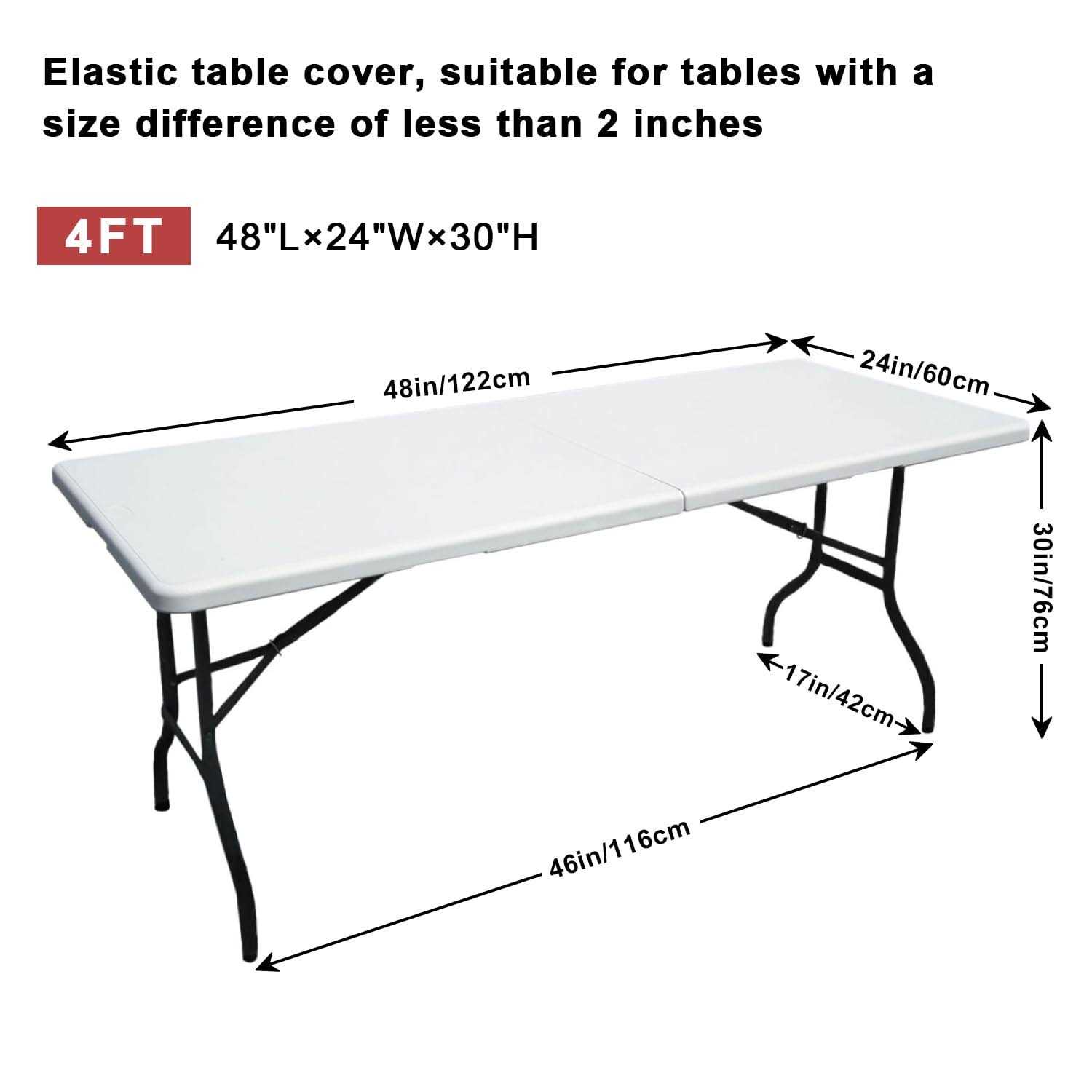 ABCCANOPY Spandex 6 ft Table Fitted Stretch Table Cover Polyester Table Toppers - Image 3