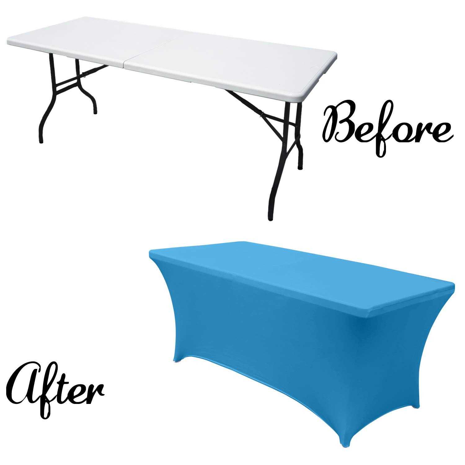 ABCCANOPY Spandex 6 ft Table Fitted Stretch Table Cover Polyester Table Toppers - Image 5