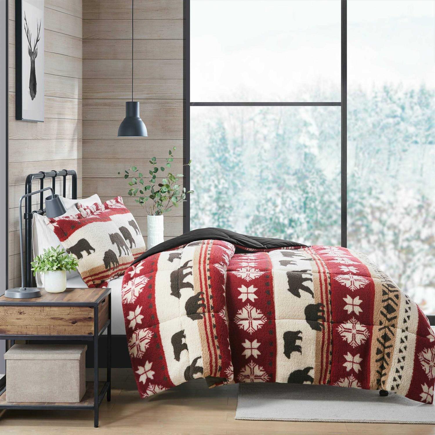 Woolrich Tunbridge Print Sherpa Comforter Set - Image 5