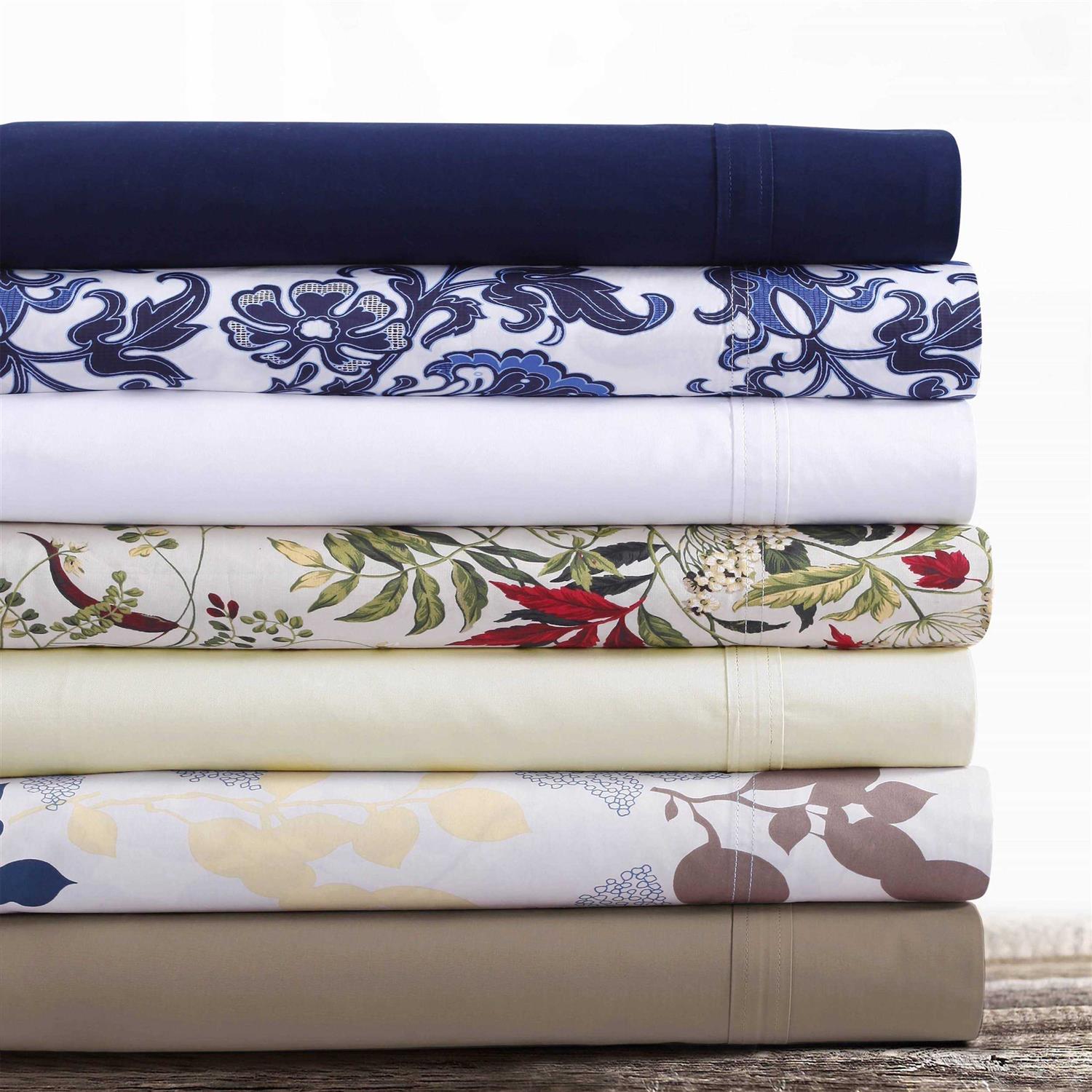 Tribeca Living Egyptian Cotton Percale Extra Deep Pocket Sheet Set - Image 4