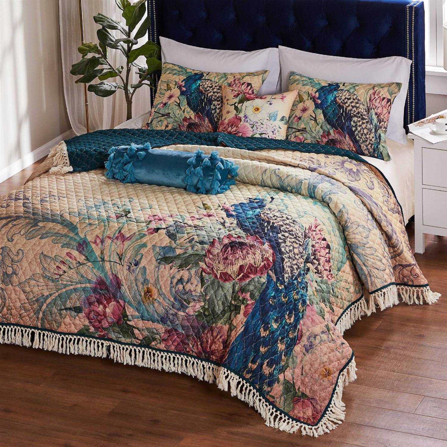 Barefoot Bungalow Eden Peacock Quilt Set - Image 3