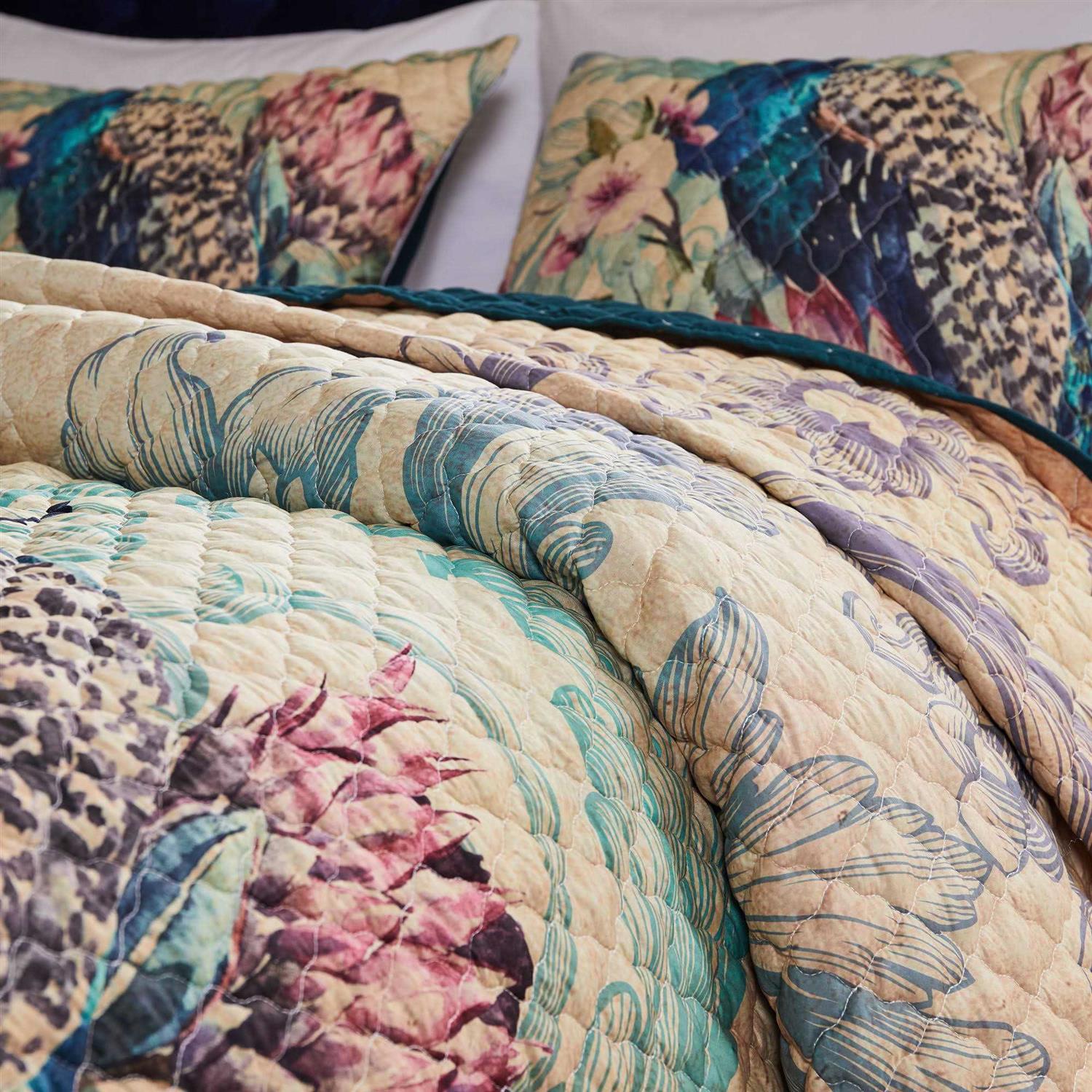 Barefoot Bungalow Eden Peacock Quilt Set - Image 5