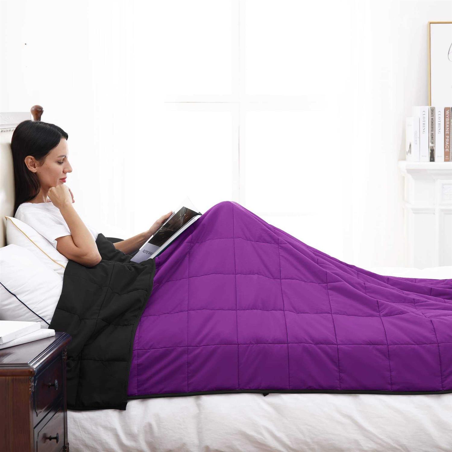 Joyching Weighted Blanket Cooling Soft Heavy Glass Beads - Image 3