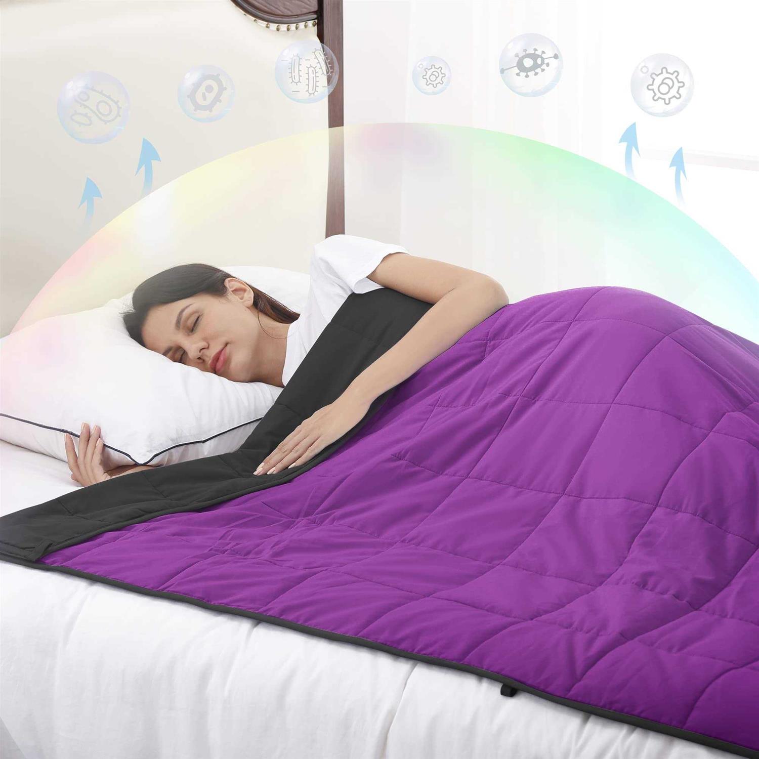 Joyching Weighted Blanket Cooling Soft Heavy Glass Beads - Image 4