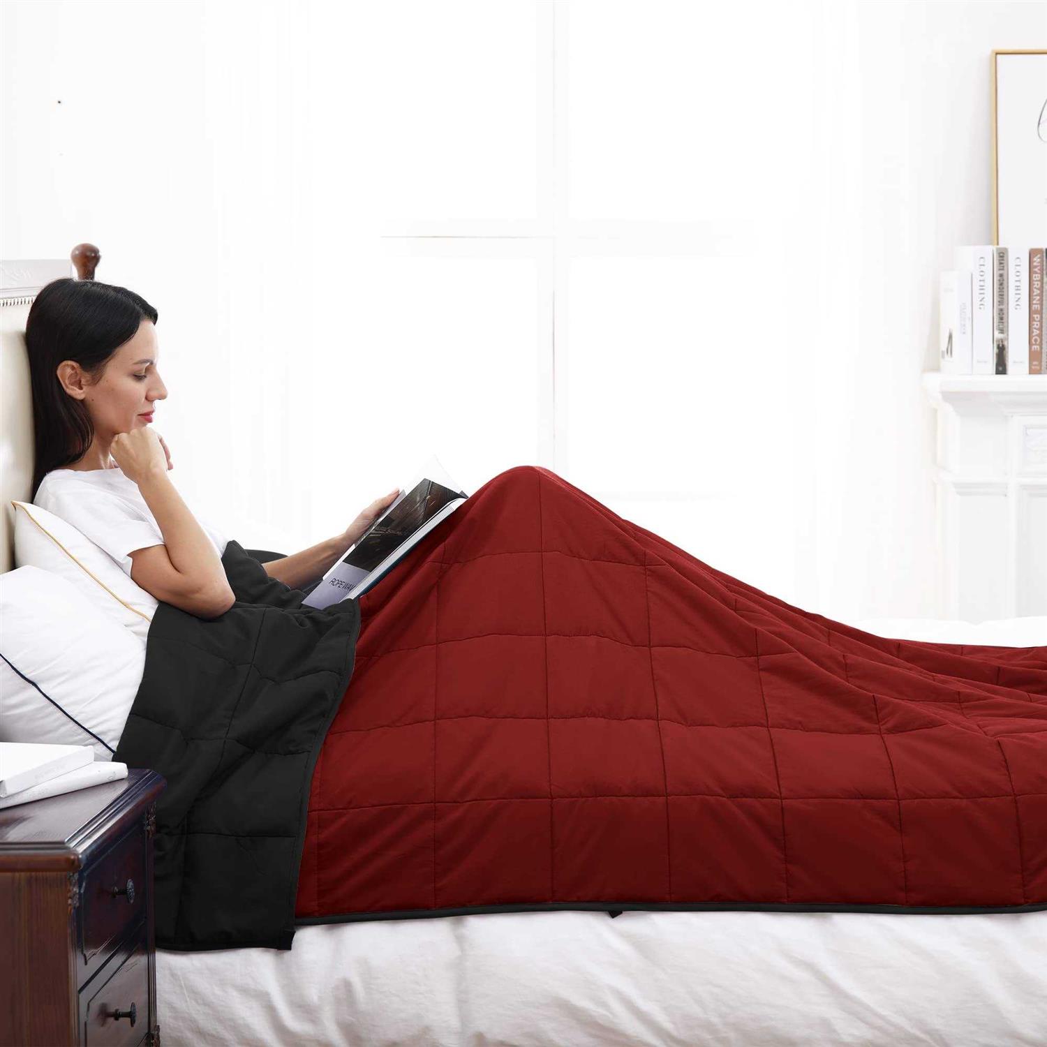 Joyching Weighted Blanket Cooling Soft Heavy Glass Beads - Image 3