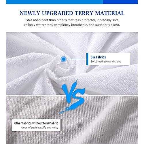 Artivestion Twin Mattress Protector Waterproof Mattress Protector Twin Mattress Pad Cover Noiseless Soft Breathable Cotton Terry Twin Mattre - Image 5