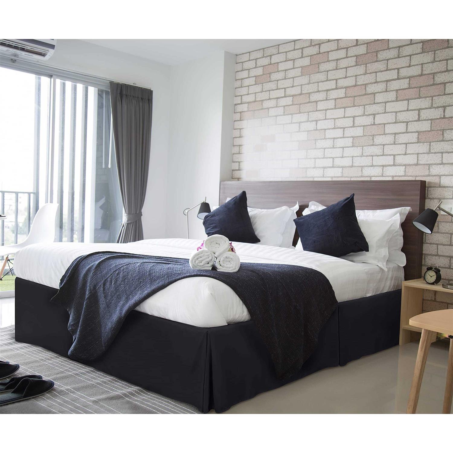 Utopia Bedding Bed Skirt Soft Quadruple Pleated Ruffle Easy Fit with 16 Inch Tailored Drop - Image 3