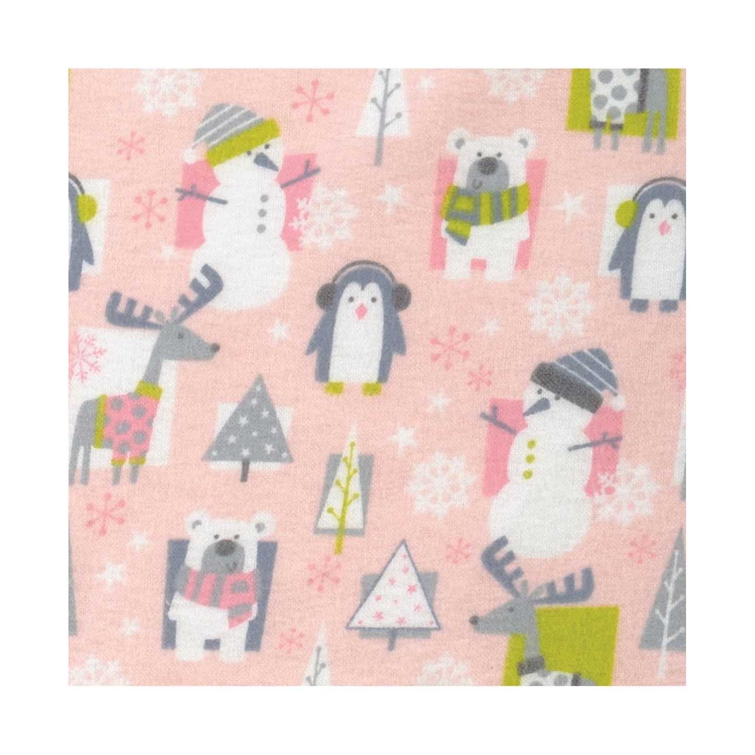 Trend Lab Snow Pals Blue Deluxe Flannel Fitted Crib Sheet - Image 4