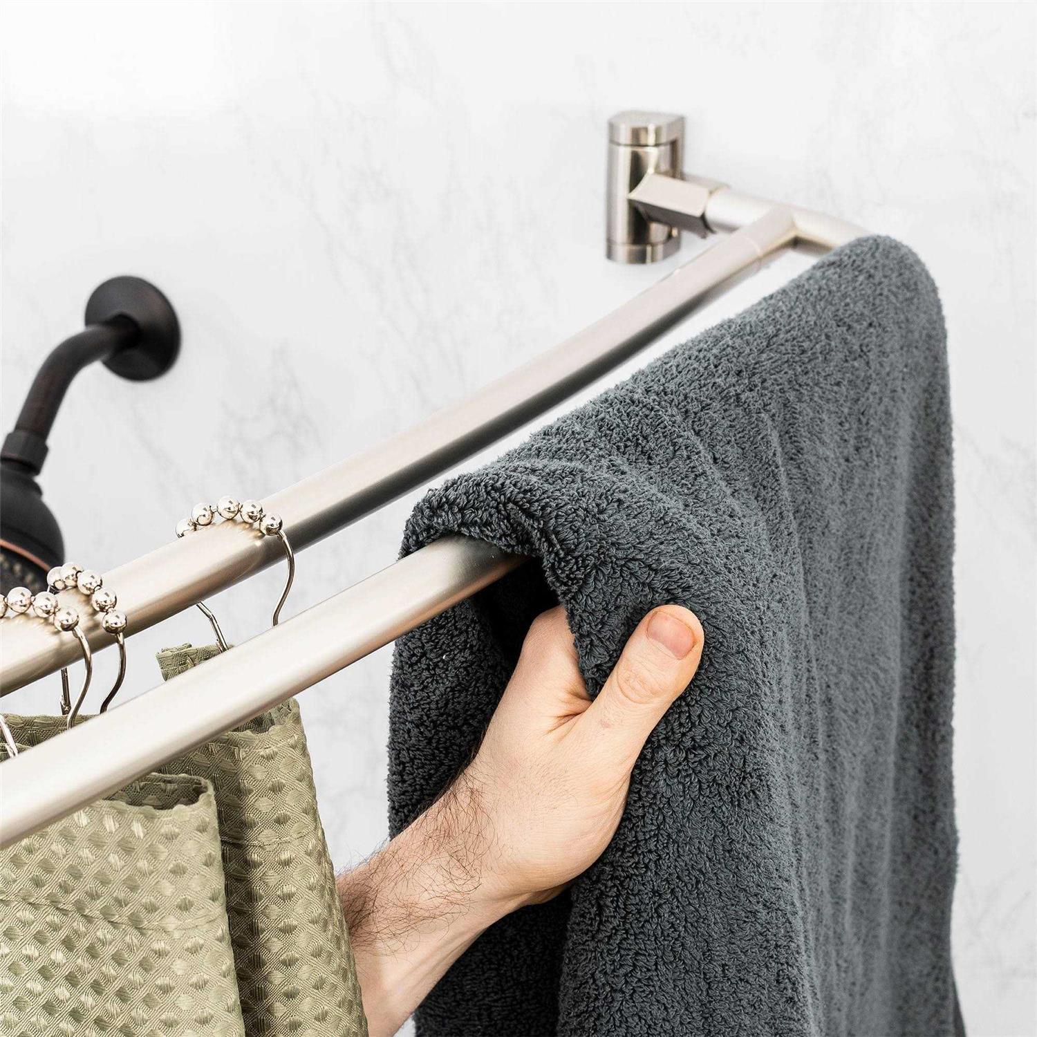 Js Jackson 44 70 Adjustable Curved Double Shower Curtain Rod - Image 4