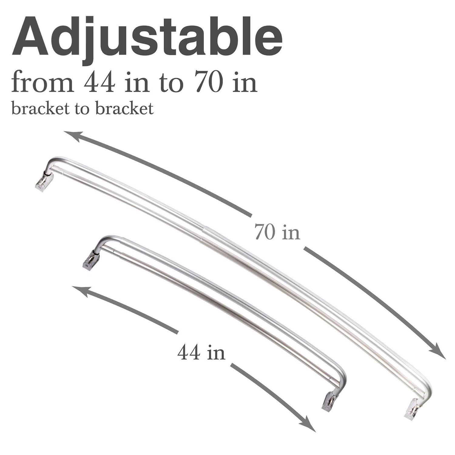 Js Jackson 44 70 Adjustable Curved Double Shower Curtain Rod - Image 3