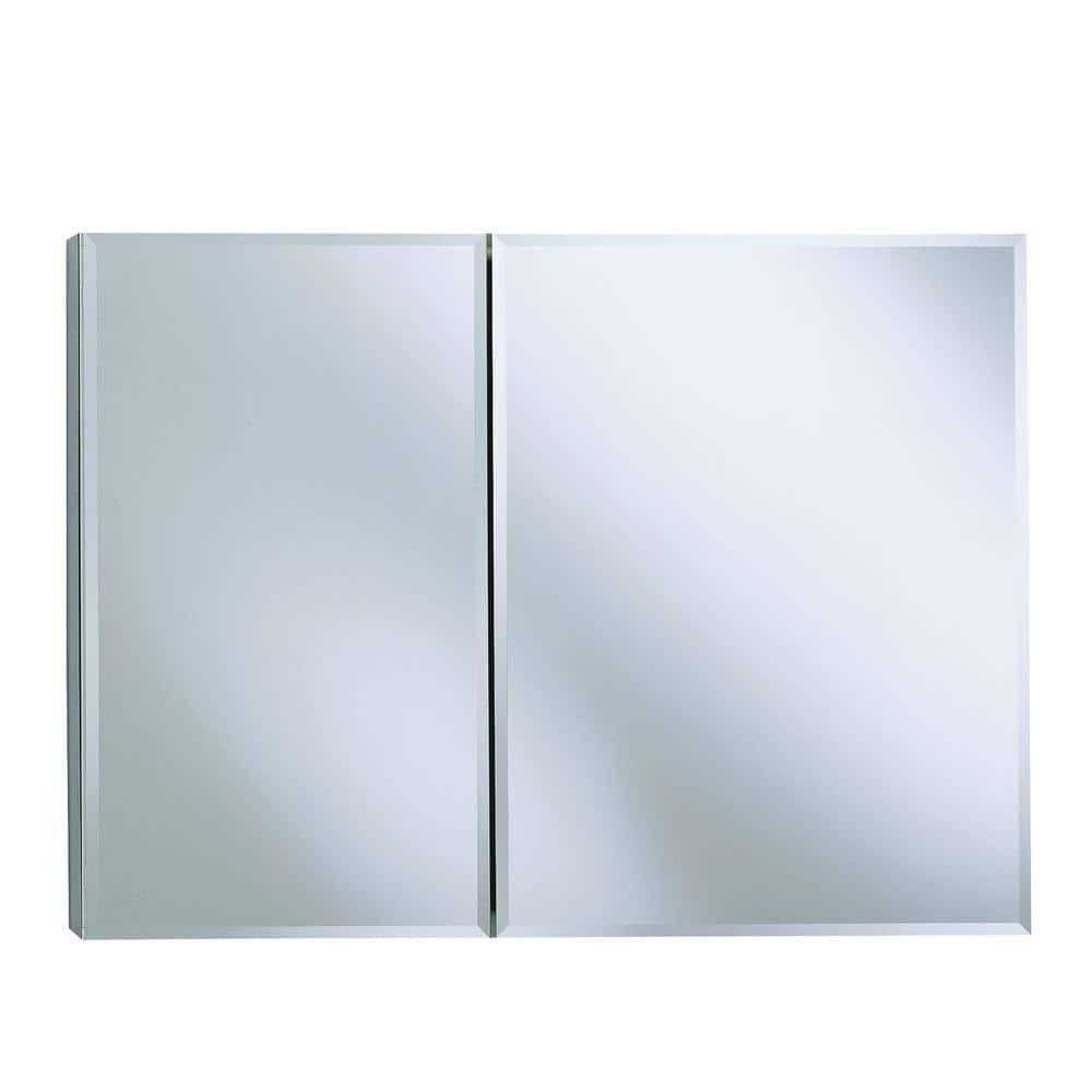 Kohler CB-CLC3526FS 35 W x 26 H Aluminum Two-Door Medicine Cabinet with Mirrored doors K-CB-CLC3526FS - Image 4